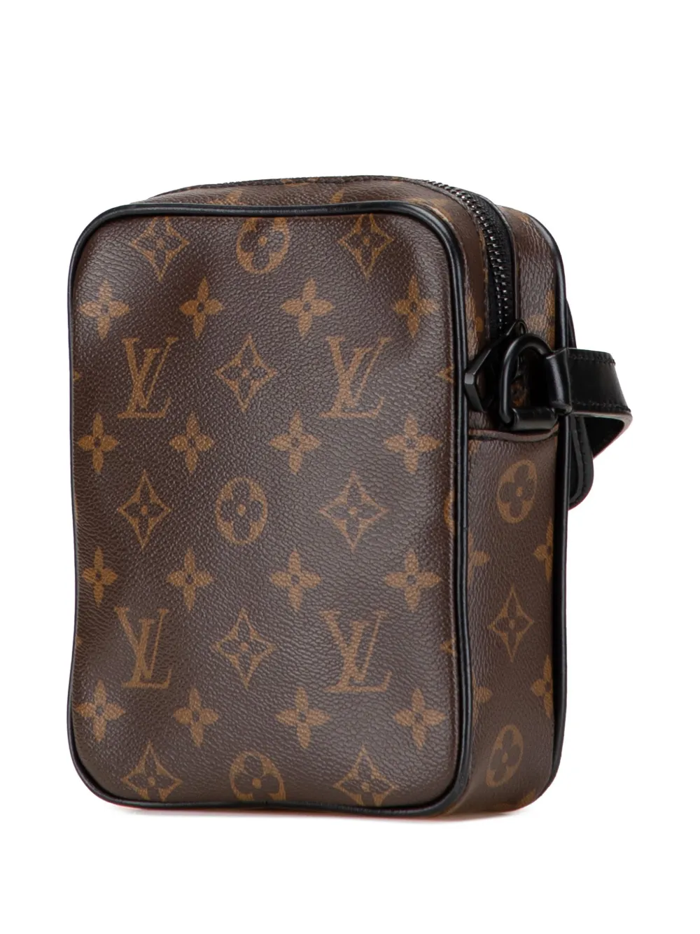 Pre-owned Louis Vuitton 2021-2025 Monogram Macassar Christopher Wearable Crossbody Bag In Black