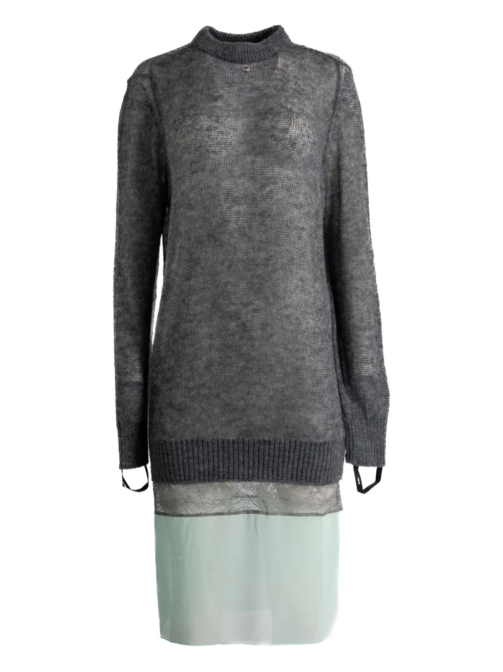 Coperni ribbed midi dress - Grigio