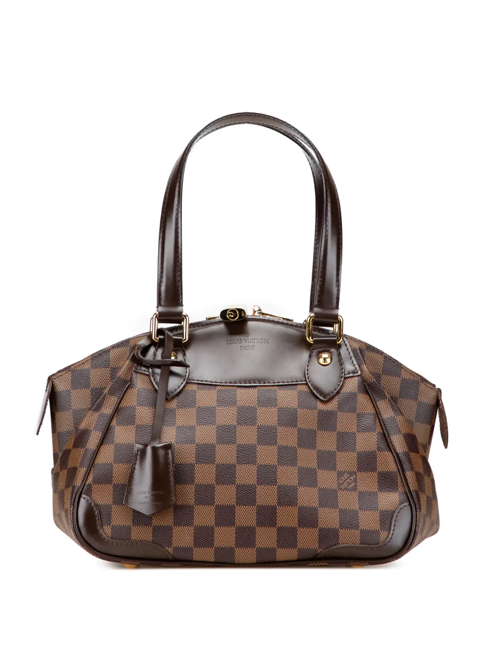 Louis Vuitton Pre-Owned 2014 ダミエ エベヌ ヴェローナ PM サッチェルバッグ - ブラウン Louis Vuitton Pre-Owned 2014 ダミエ エベヌ ヴェローナ PM サッチェルバッグ - ブラウン