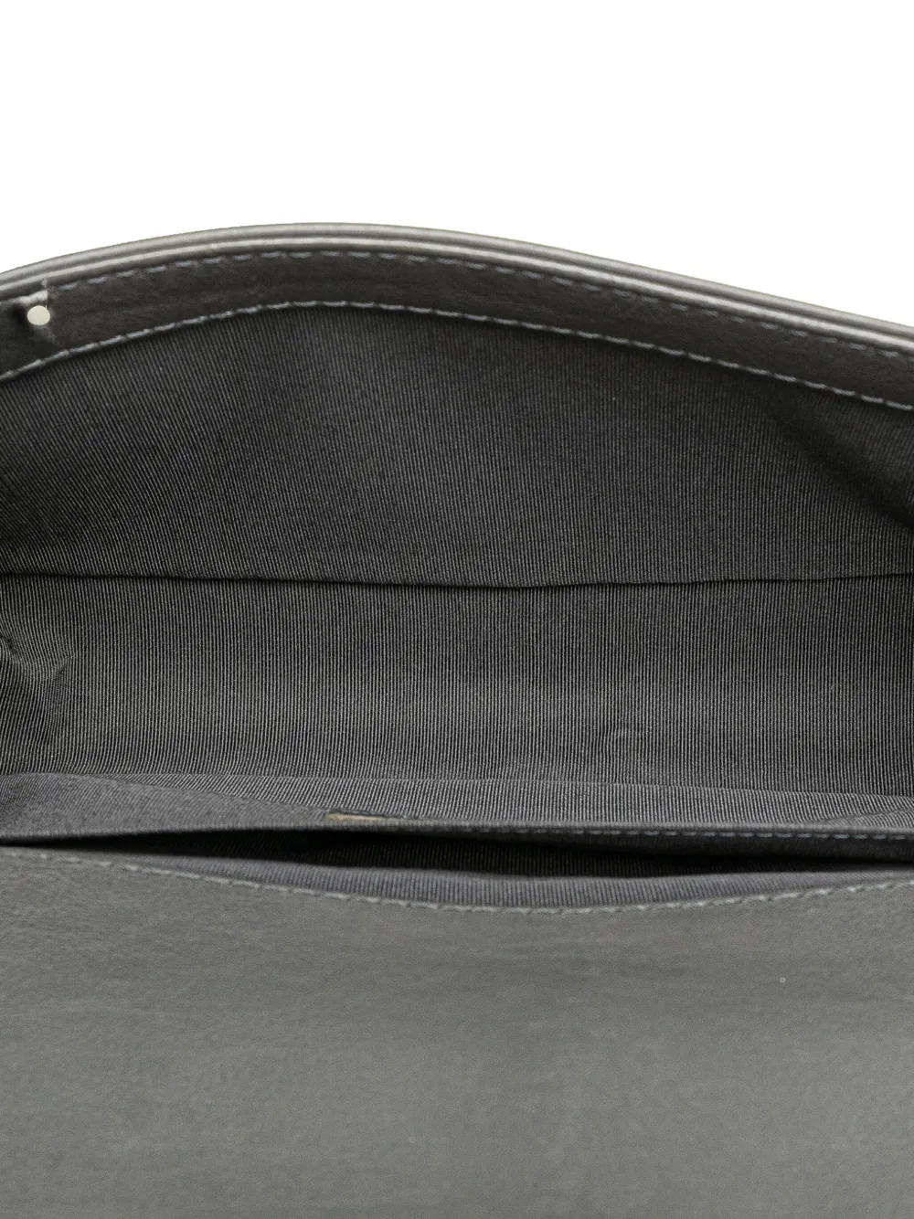 Pre-owned Chanel 2014 Paris-dallas Old Medium Quilted Calfskin Cowboy Boy Flap Shoulder Bag In Gray
