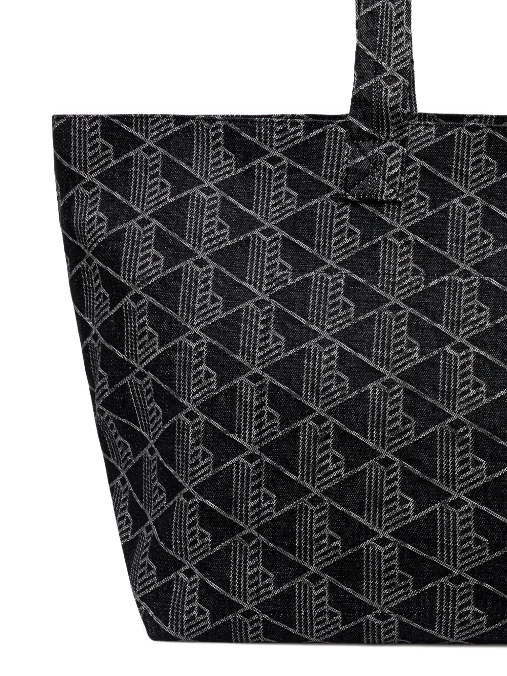Lacoste Shopper met jacquard logo Zwart