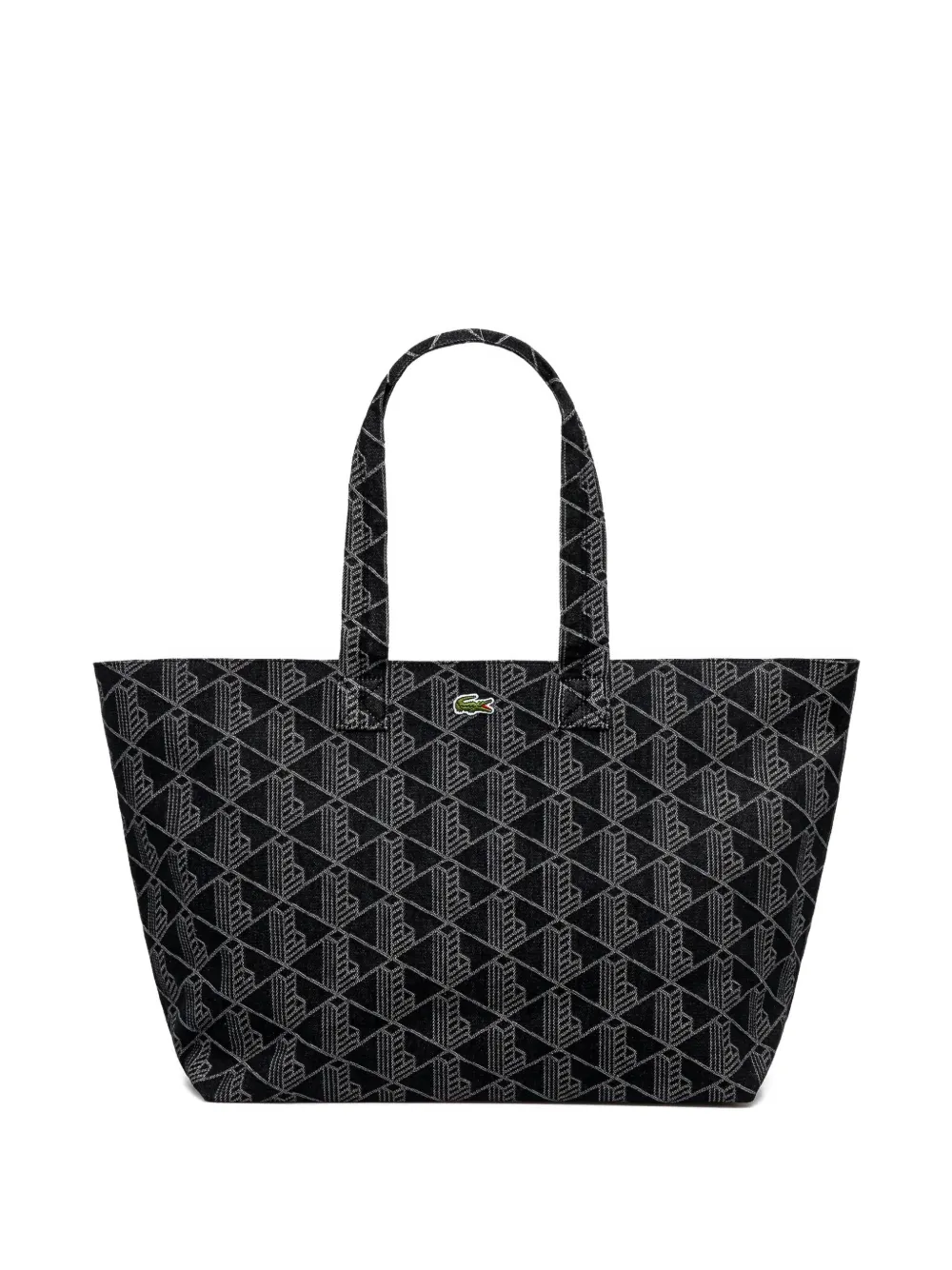 Lacoste Borsa tote con logo jacquard - Nero