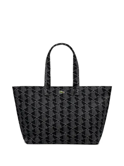 Lacoste Jacquard logo tote bag