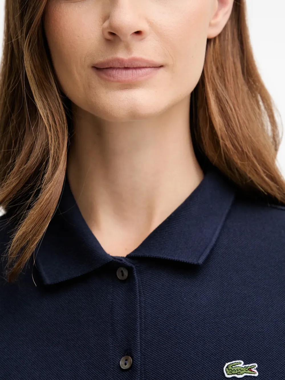 Lacoste Midi-jurk met knopen en ceintuur Blauw