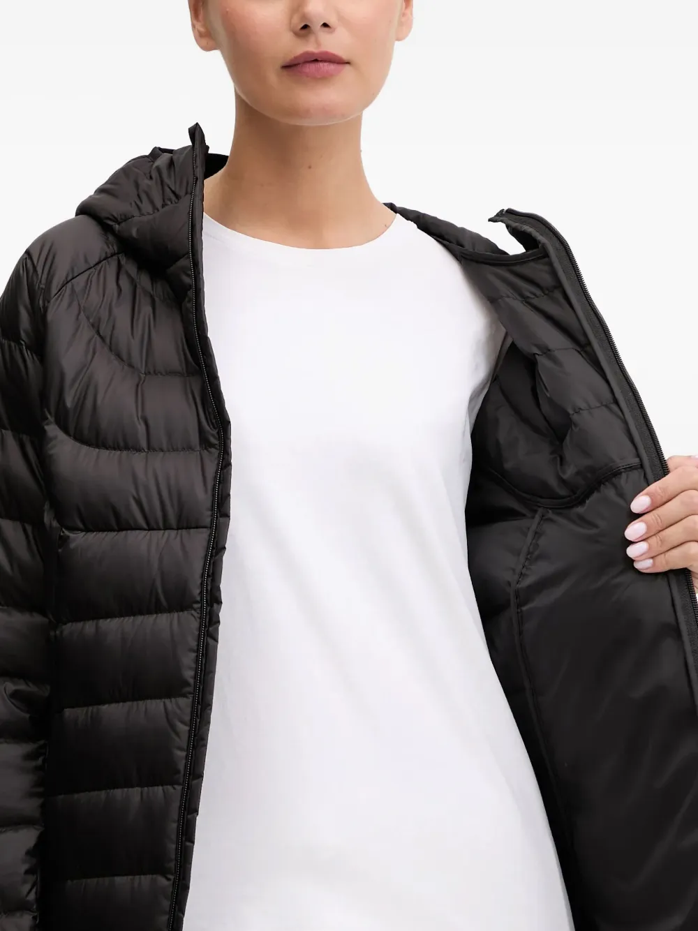 PUMA Donsjack met logodetail en capuchon Zwart