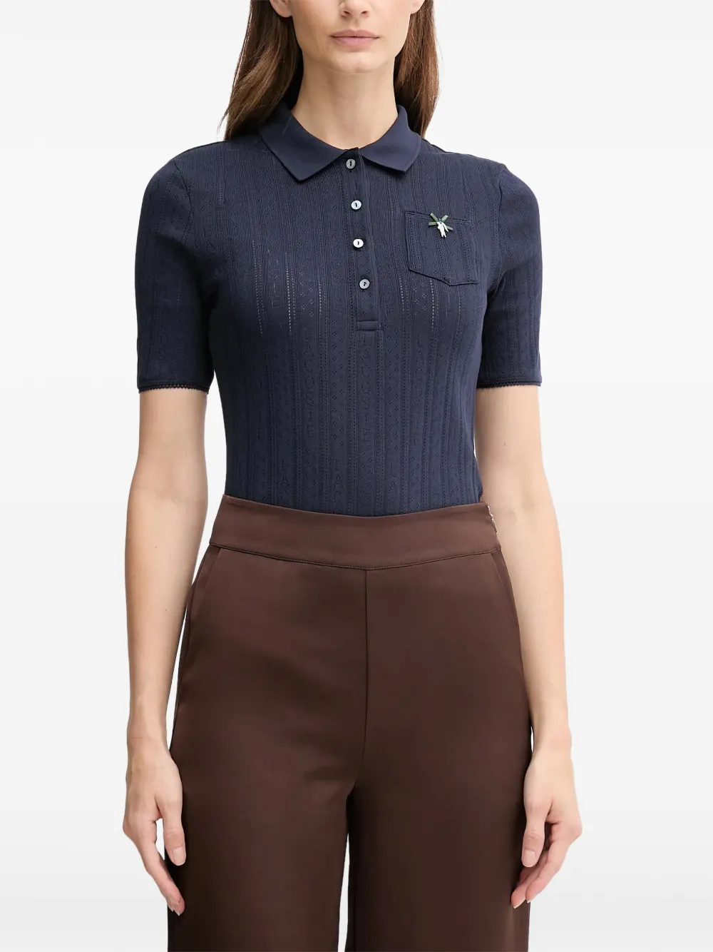 Lacoste Polo a maniche corte con tasca - Blu