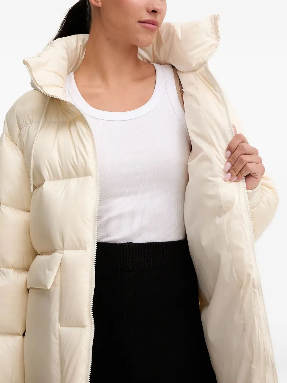 PUMA Jack met capuchon en zak Beige