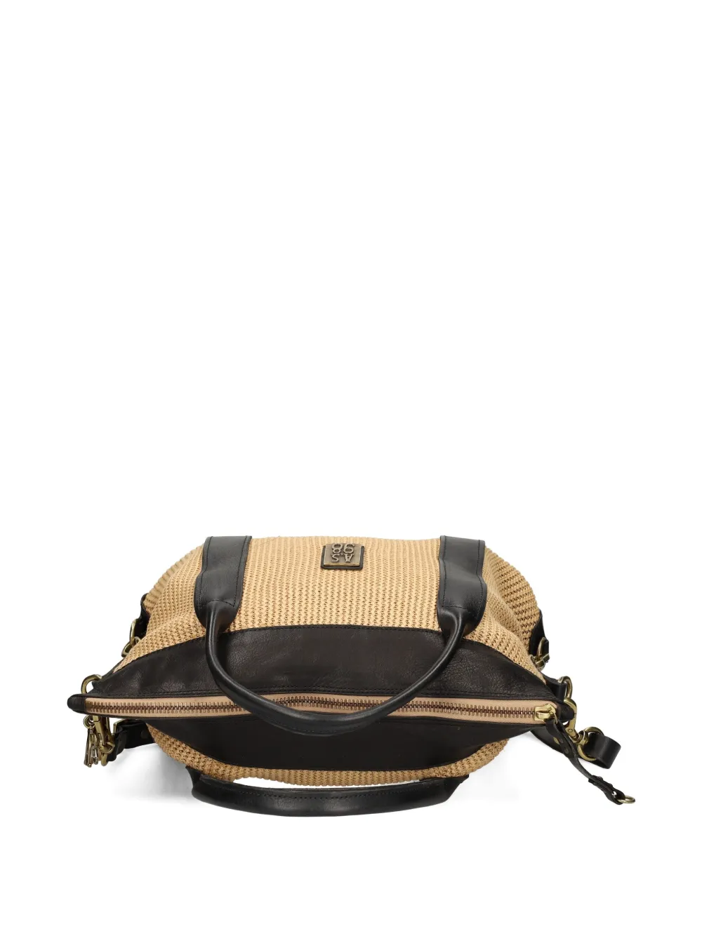 As98 Woven Panelled Tote Bag In Neutral