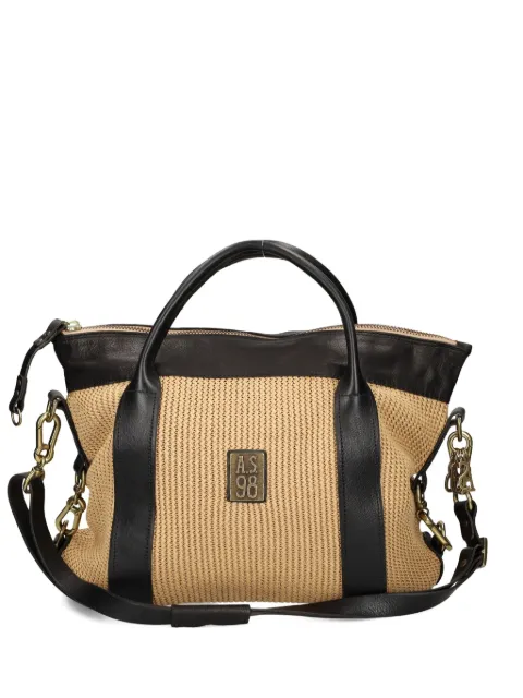 A.S.98 woven panelled tote bag