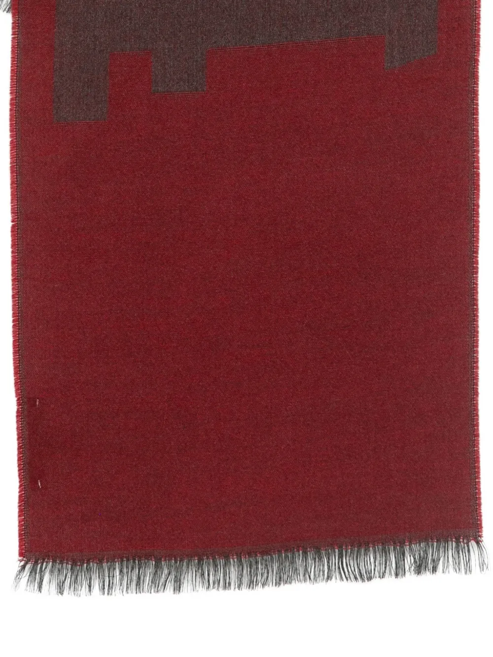 ALVIERO MARTINI 1° CLASSE fringed logo-jacquard scarf - Rood