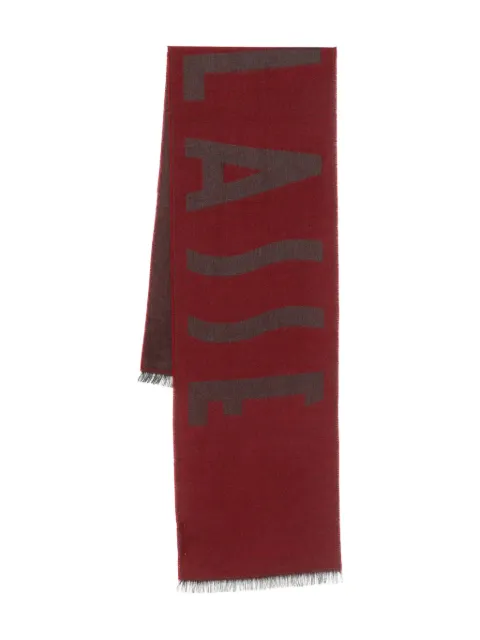 ALVIERO MARTINI 1° CLASSE fringed logo-jacquard scarf