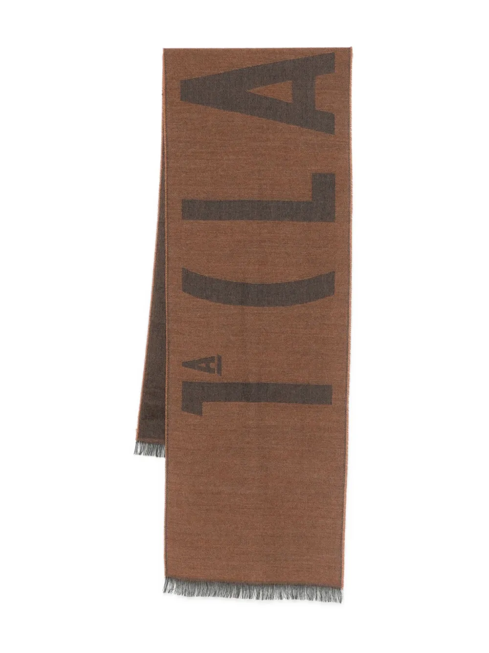 Alviero Martini 1° Classe Fringed-trim Scarf In Brown