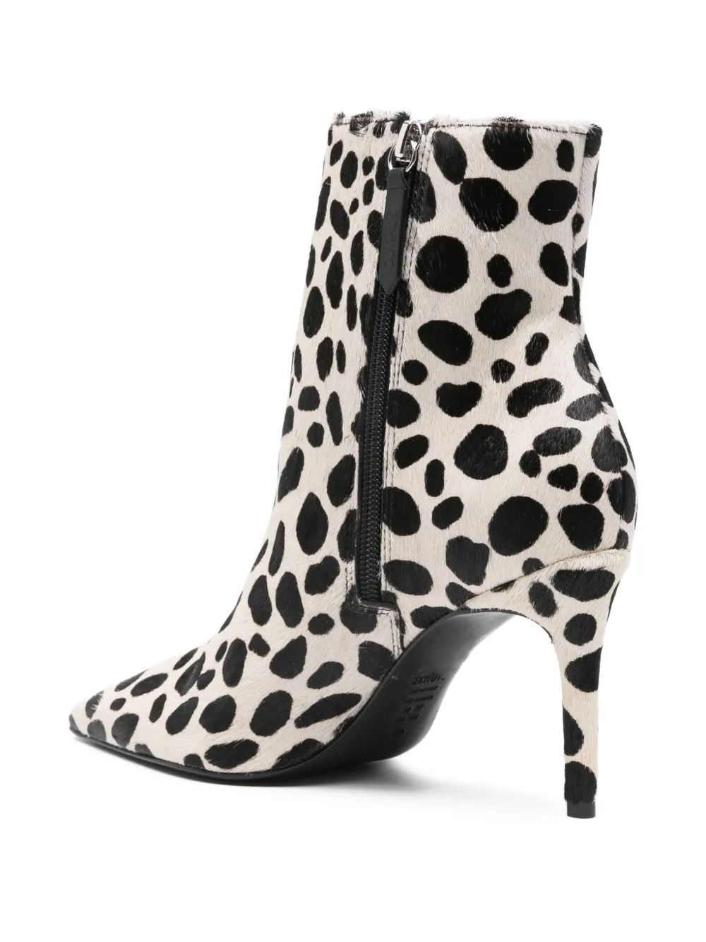 Schutz dalmatian-print ankle boots Wit