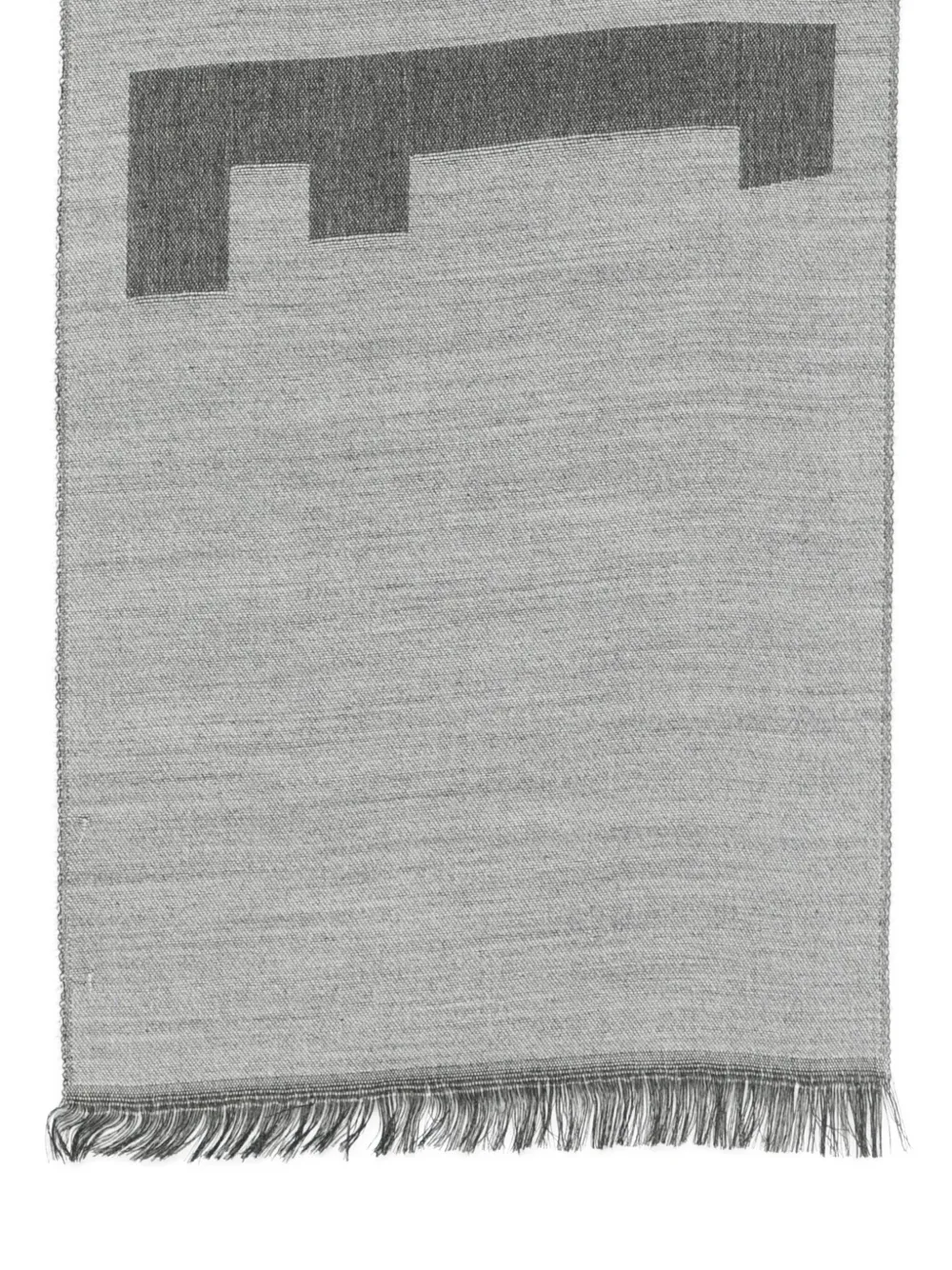 ALVIERO MARTINI 1° CLASSE fringed-edge scarf - Grijs