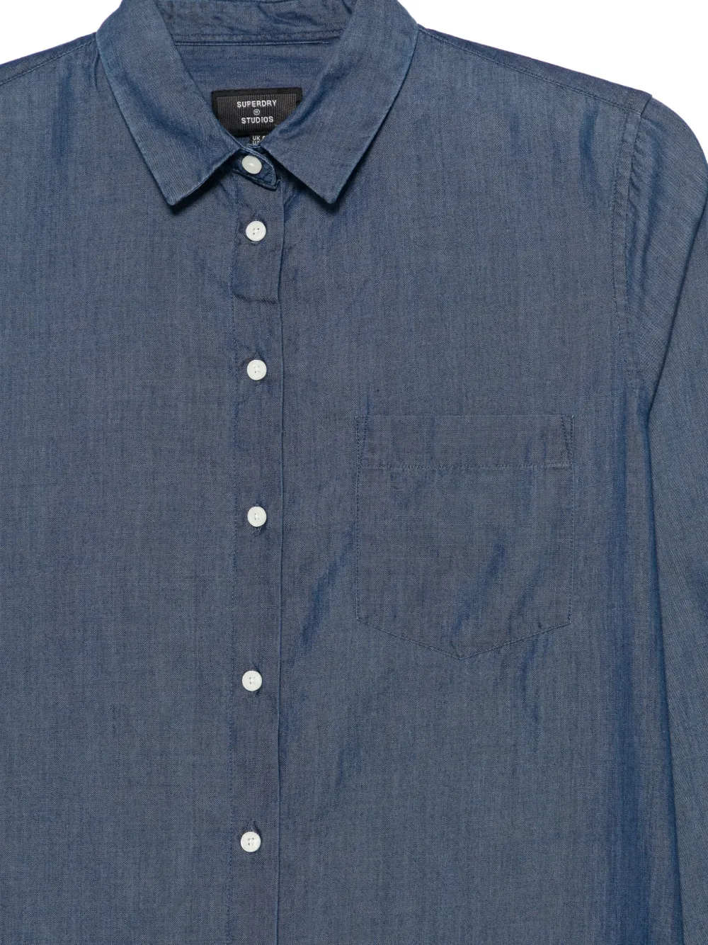 Superdry Button-down blouse Blauw