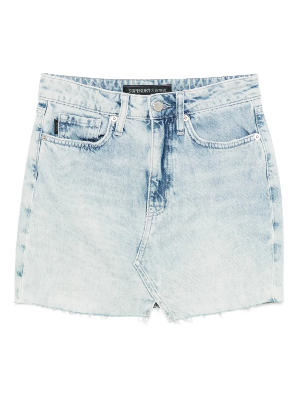 Superdry Gonna con orlo sfrangiato - Blu