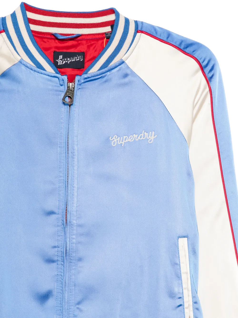Superdry Gestreept bomberjack Blauw