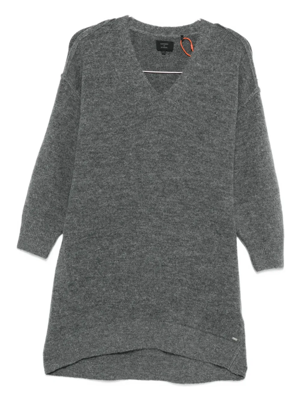 Superdry V-neck Dress In Gray