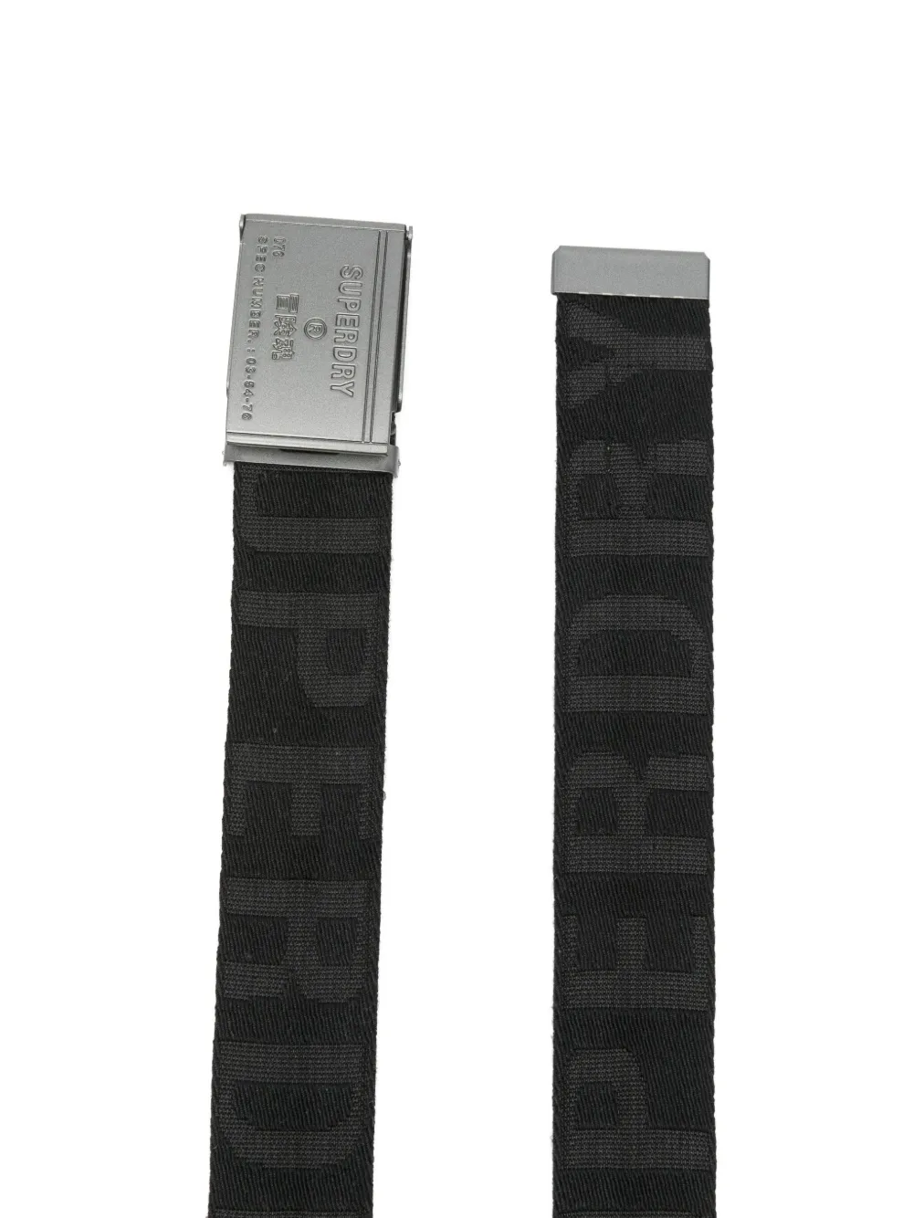 Superdry Logo-buckle Belt In Black