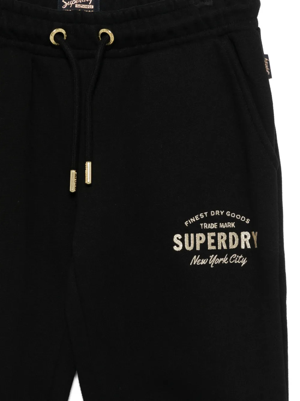 Superdry Trainingsbroek met geborduurd logo Zwart