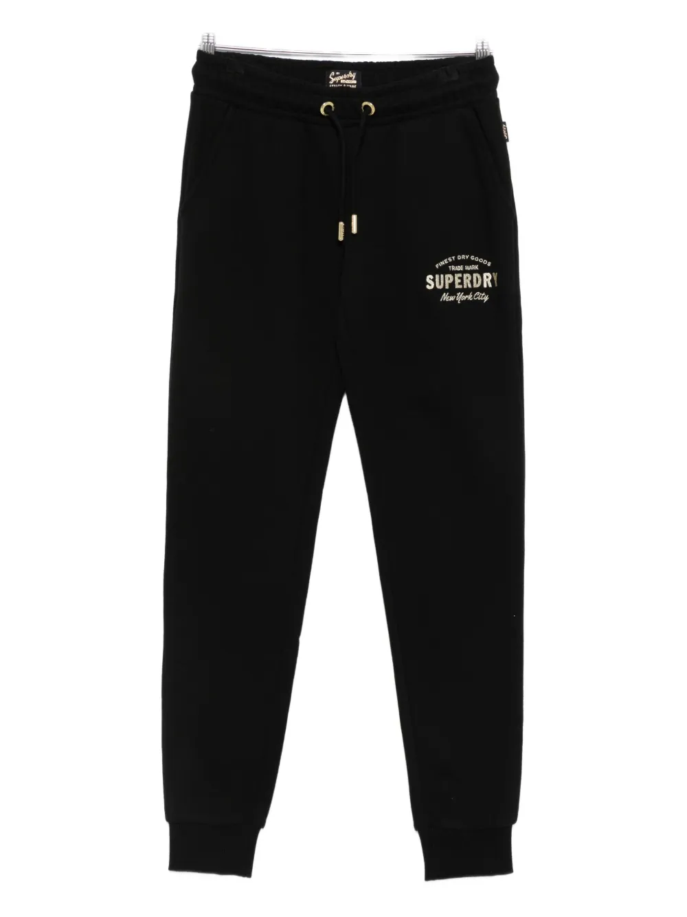 Superdry Logo-embroidered Track Pants In Black