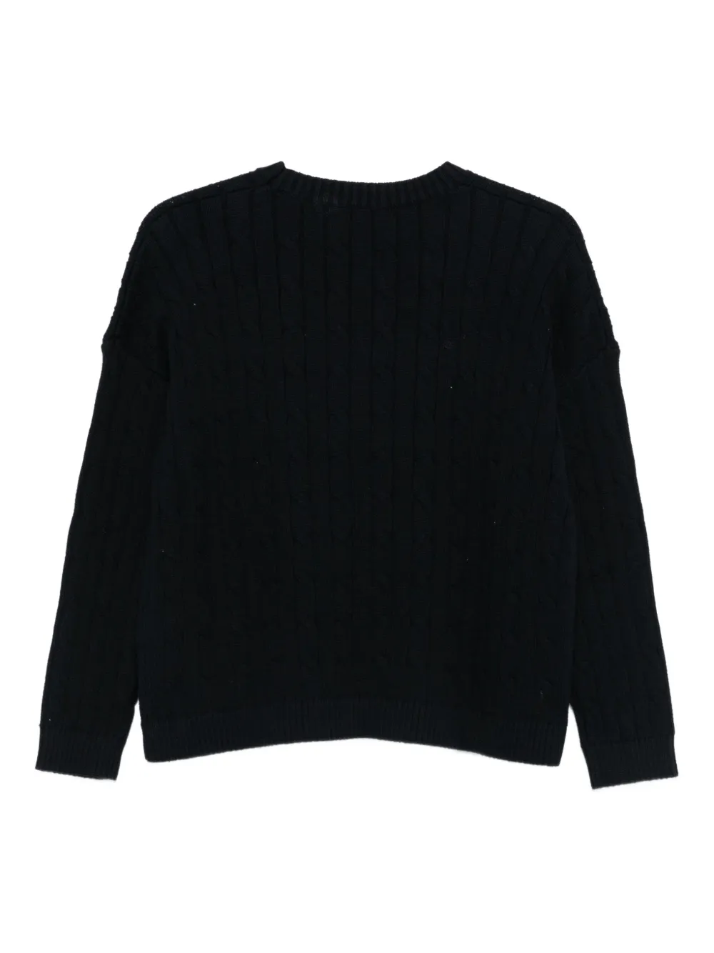 Superdry logo-embroidered cable-knit sweater | Knitted Sweaters | Image 2