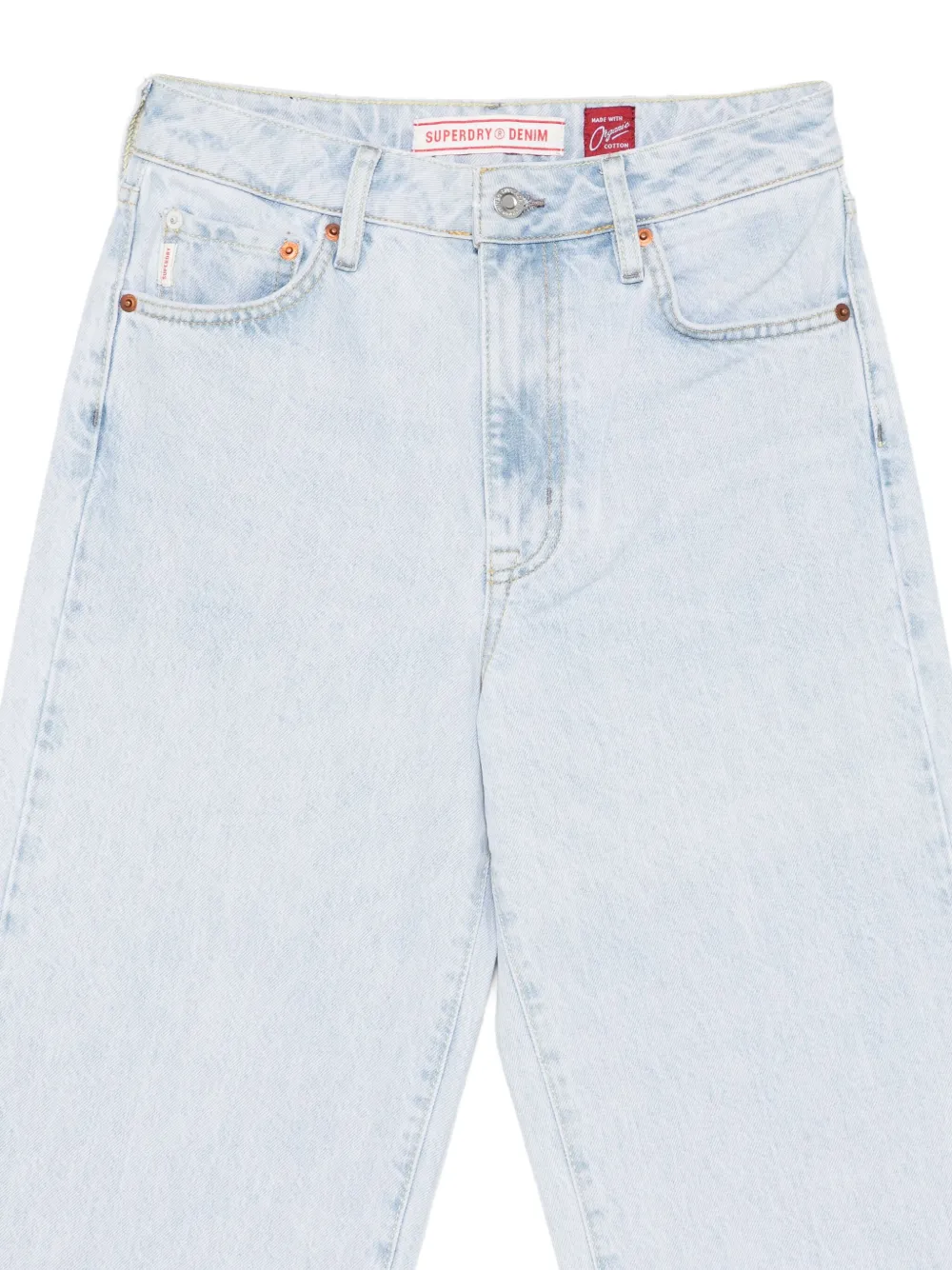 Superdry Jeans met wijde pijpen Blauw