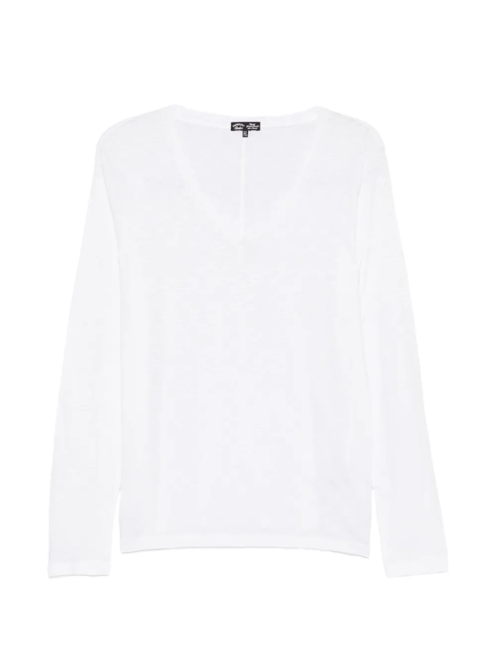Superdry Top a maniche lunghe con scollo a V - Bianco