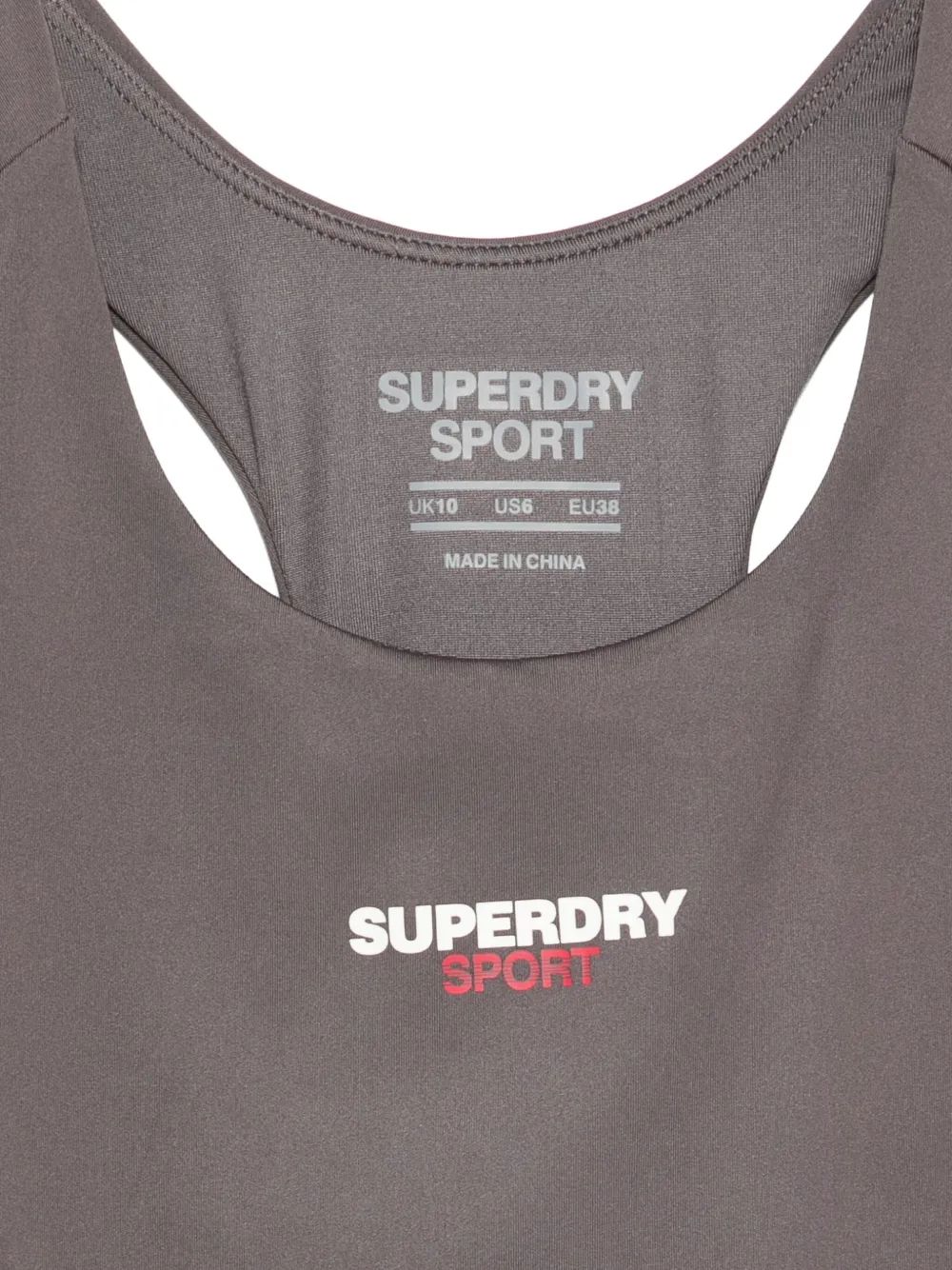 Superdry Sporttop met gekruiste rug Bruin