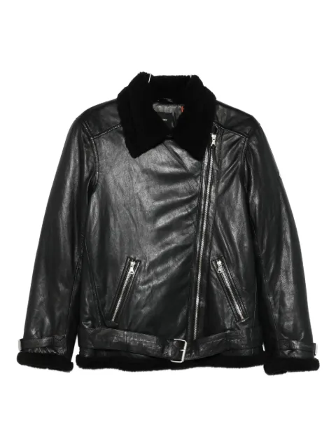 Superdry chamarra biker con cuello texturizado