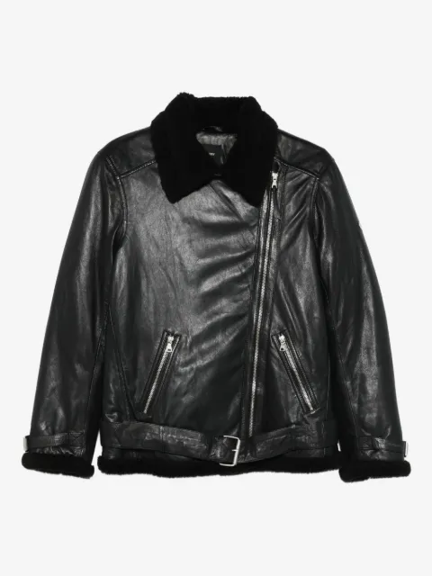 Superdry chamarra biker con cuello texturizado