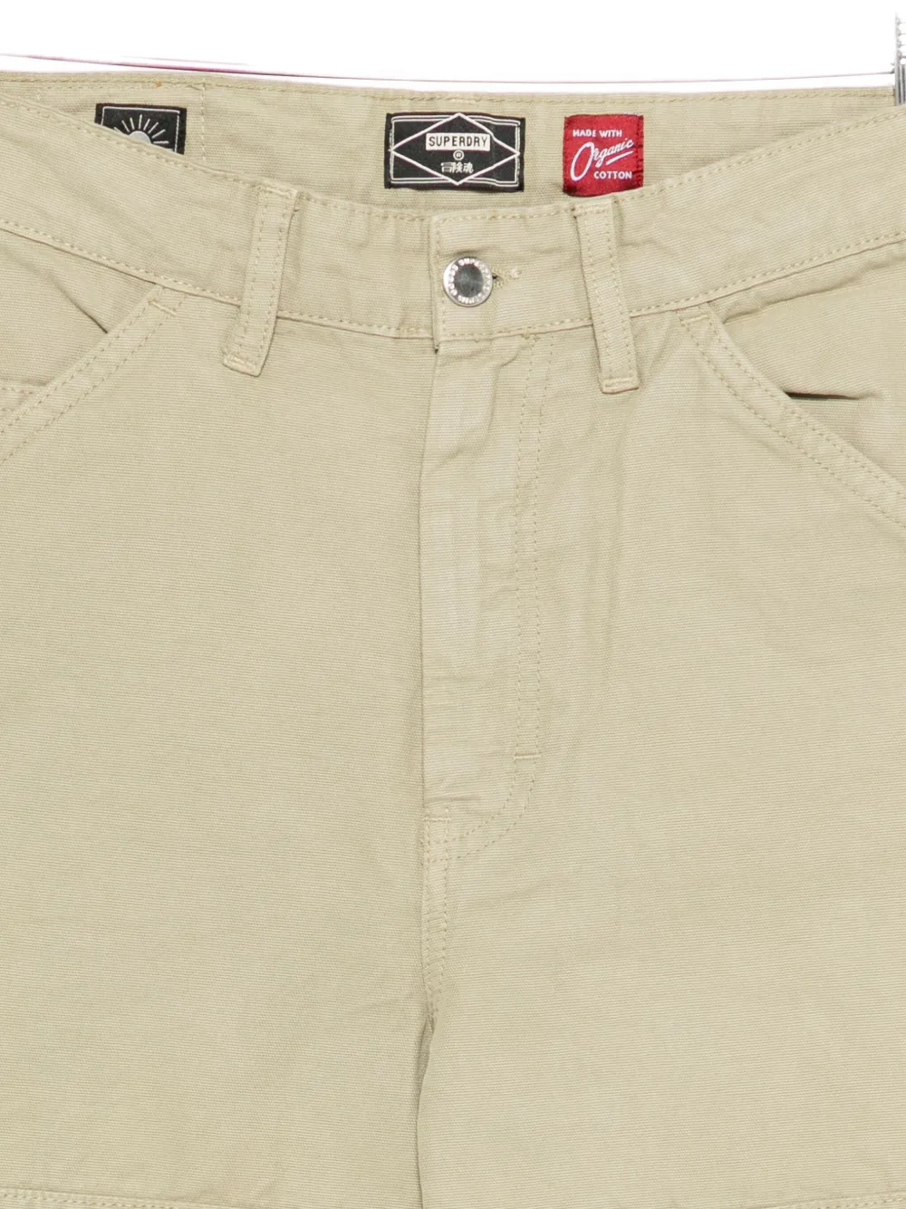 Superdry Logo-patch Trousers In Green