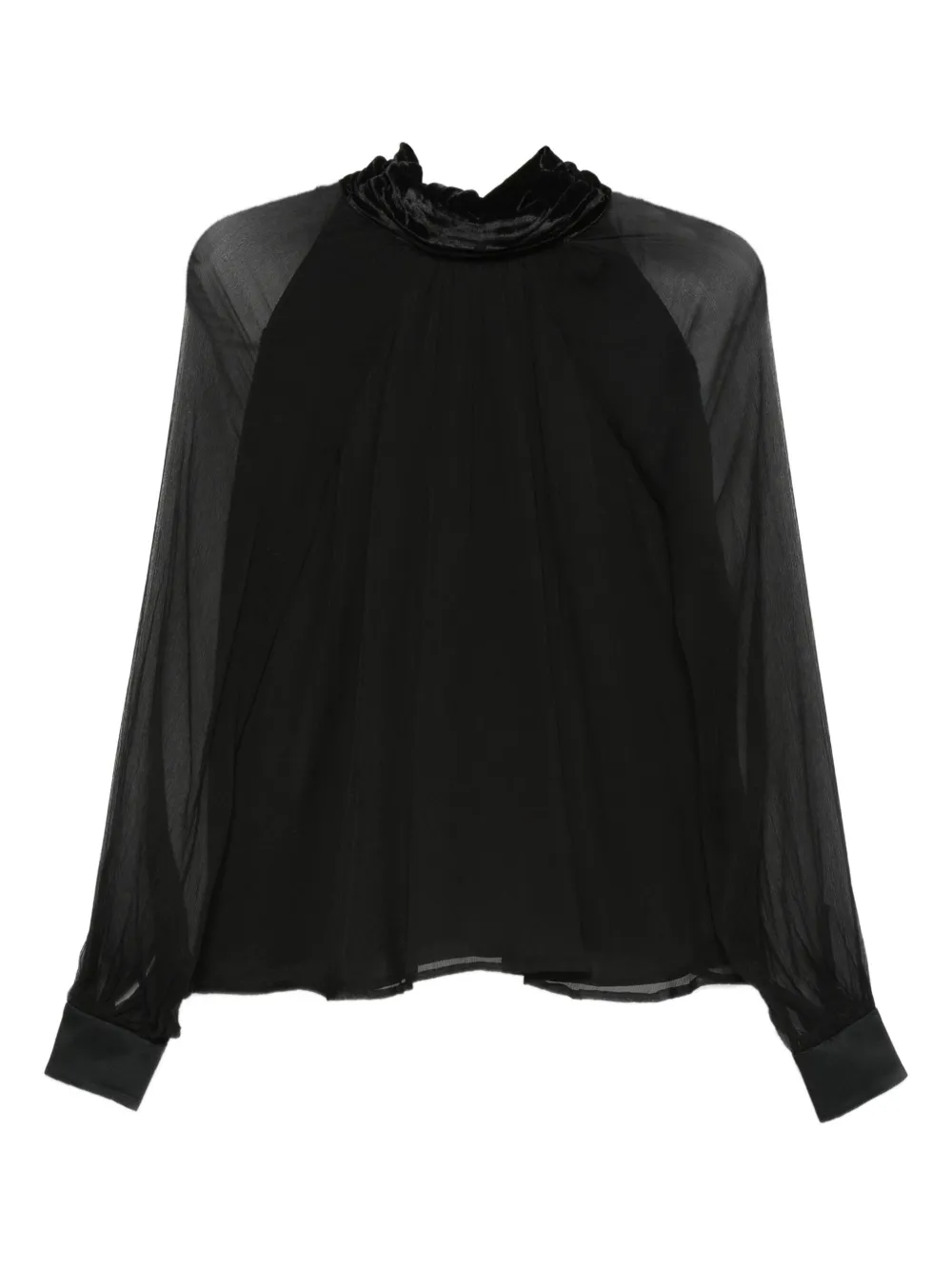 Amen Raglan-sleeve Blouse In Black