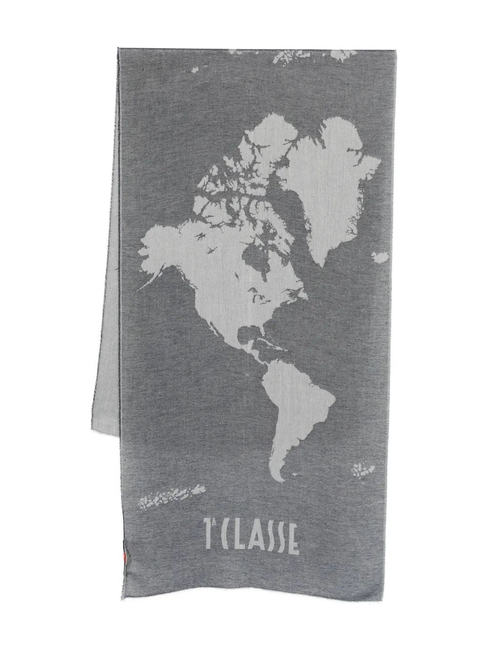 Alviero Martini 1° Classe Map-print Scarf In Gray
