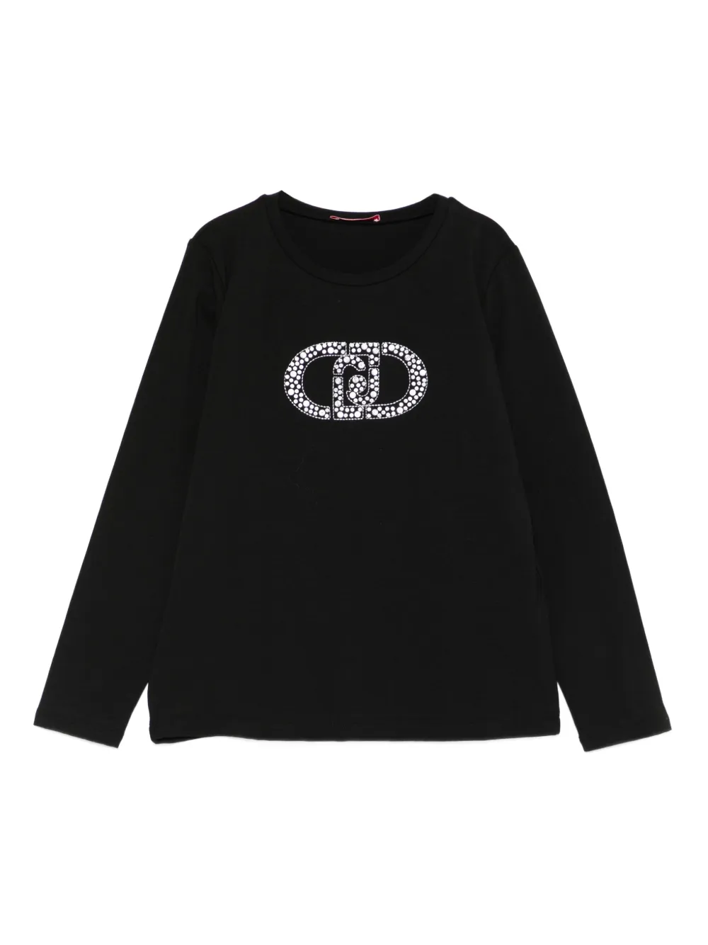 Liu •jo Logo-detail Long-sleeve T-shirt In Black