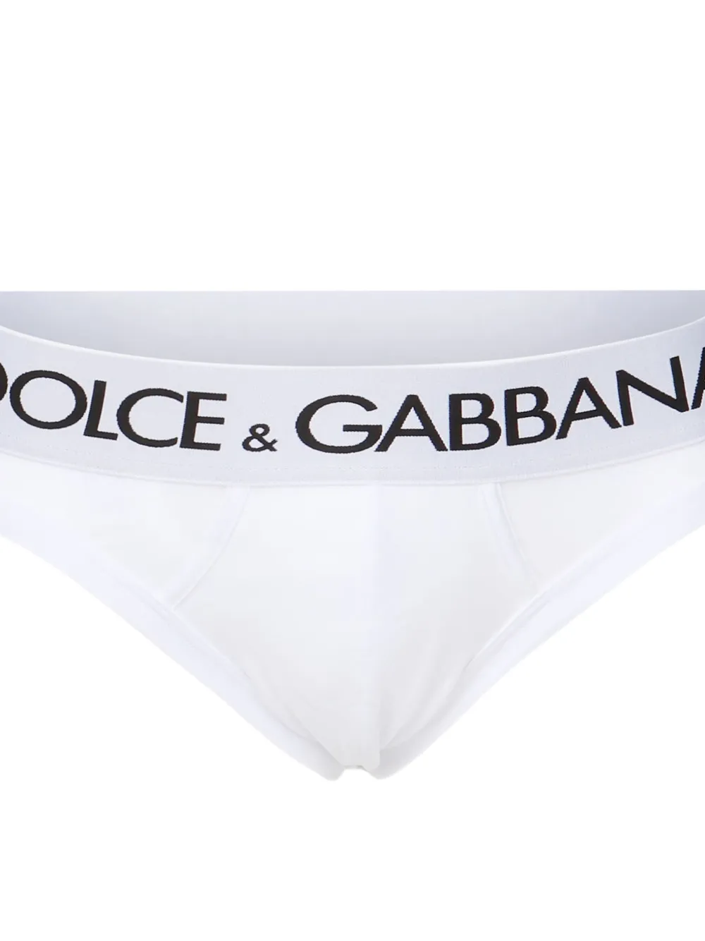 Dolce & Gabbana Slip met logoband Wit
