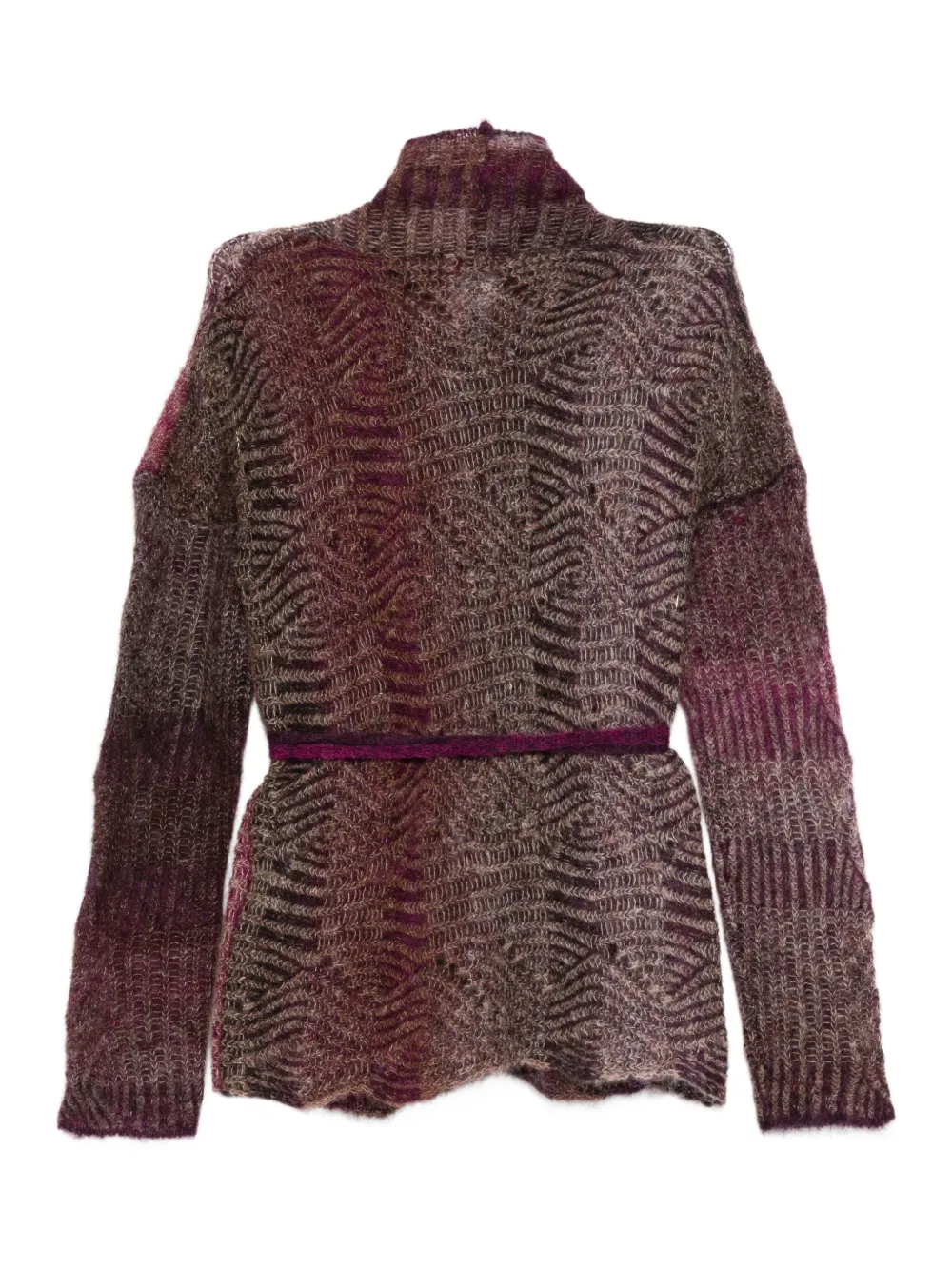 Kangra patterned-intarsia belted cardigan | Cardigans | Image 2