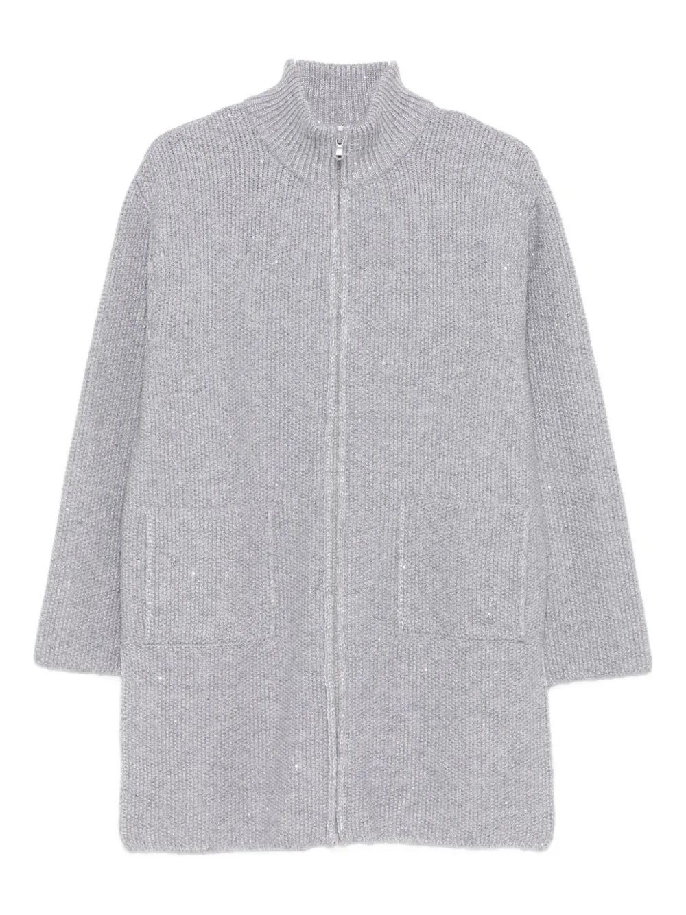 Kangra Cashmere Sequin-embellished Cardigan In Gray