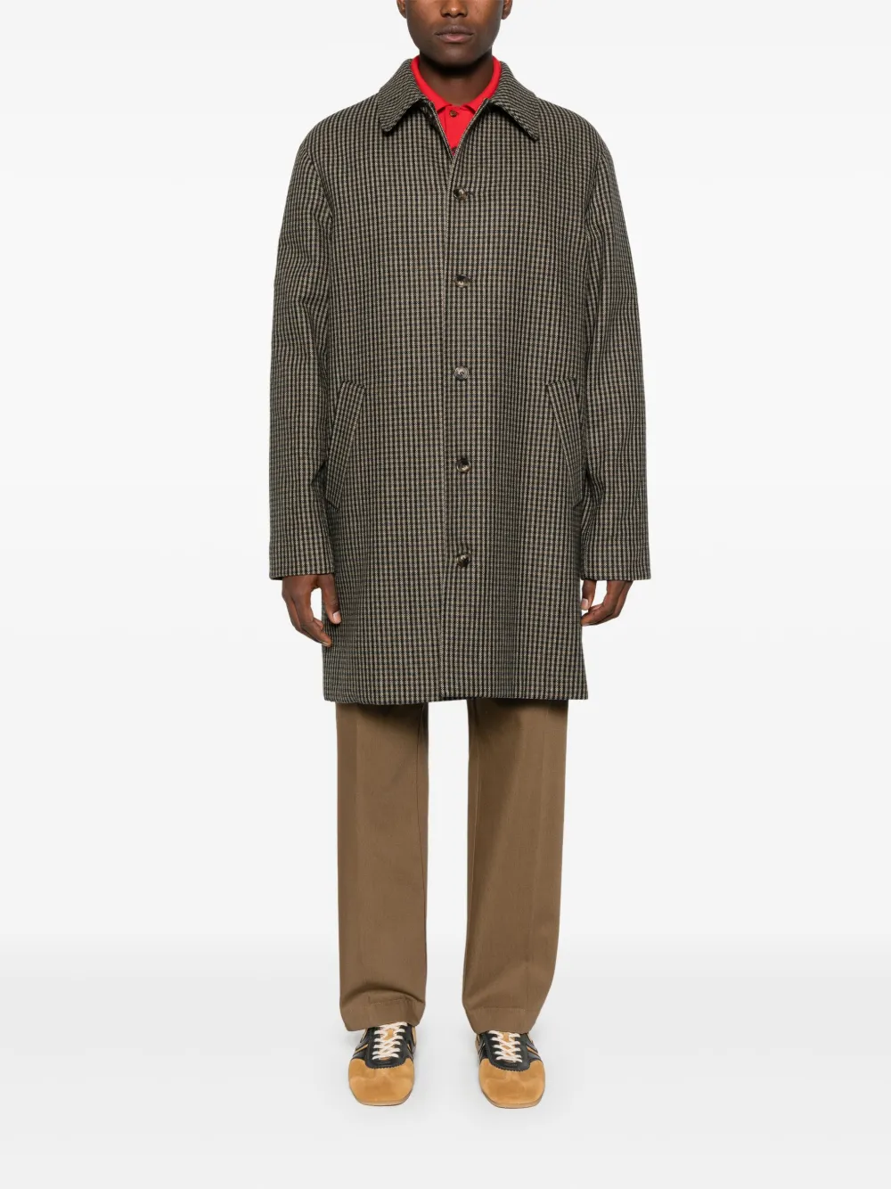 A.P.C. checked button-fastening coat | Single Breasted Coats | Image 2