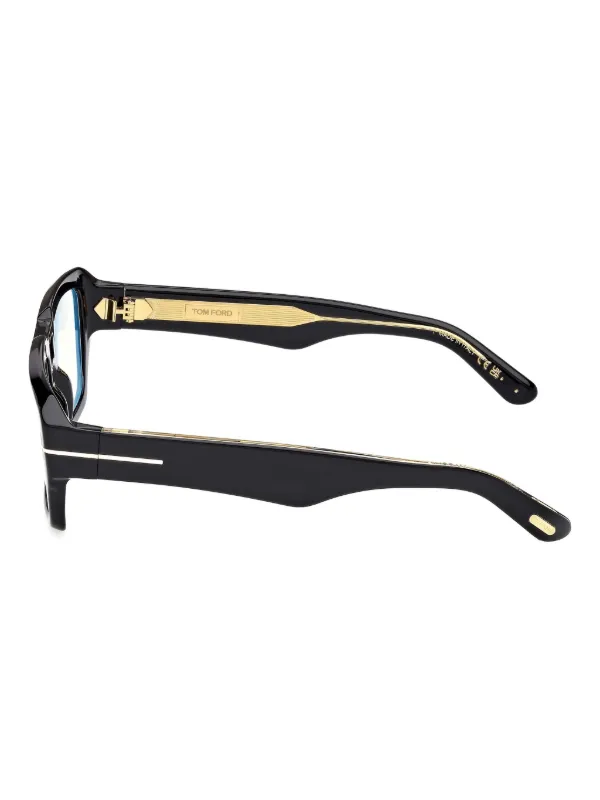 TOM FORD ブラックスクエアフレームメガネ TOM FORD Eyewear スクエアメガネフレーム | ブラック | FARFETCH JP