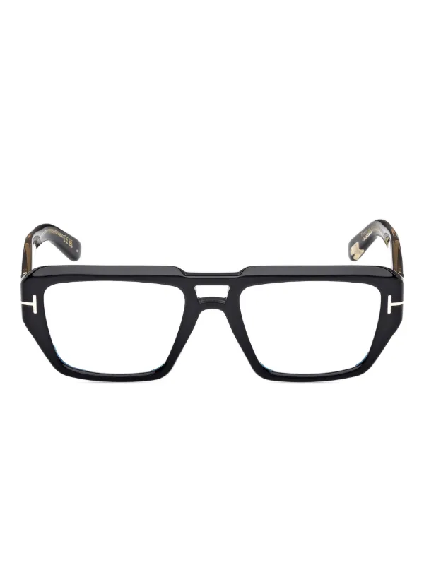 TOM FORD Eyewear スクエアメガネフレーム | ブラック | FARFETCH JP