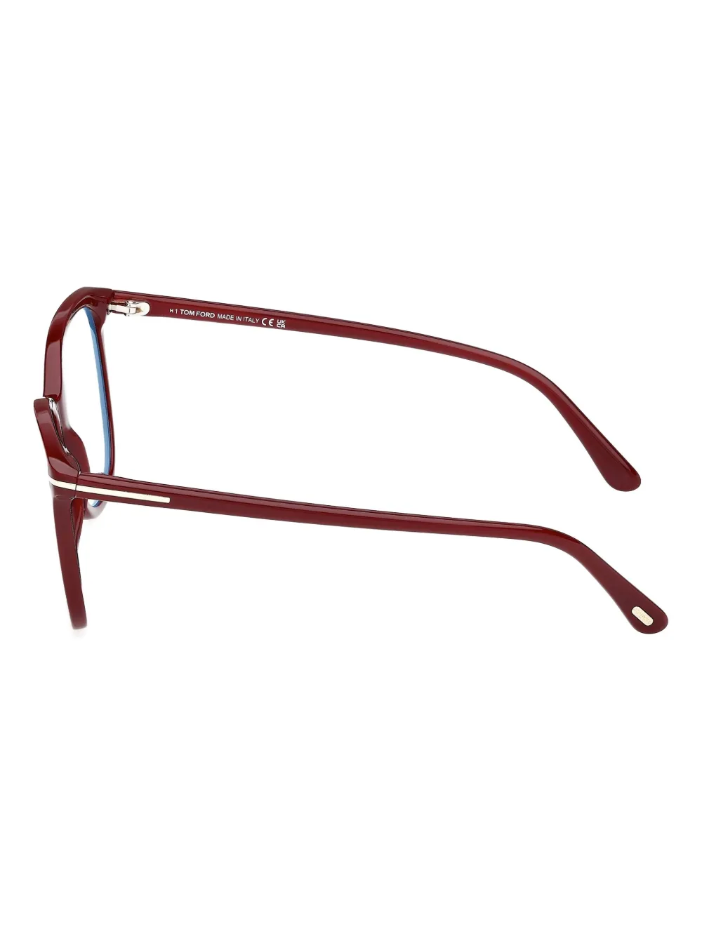 Tom Ford Hinge-detail Round Glasses In Red