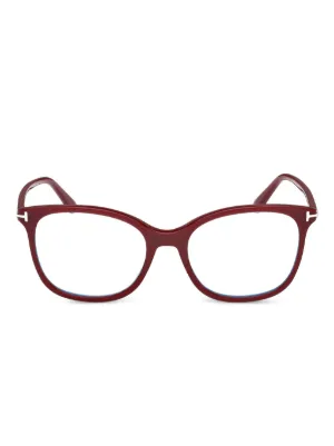 TOM FORD Eyewear Thin Butterfly Glasses | Pink | FARFETCH ID display picture 3