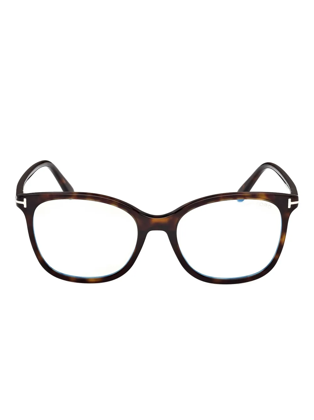 Tom Ford Hinge-detail Square-frame Glasses In Brown
