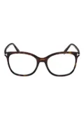 TOM FORD Eyewear hinge-detail square-frame glasses - Brown