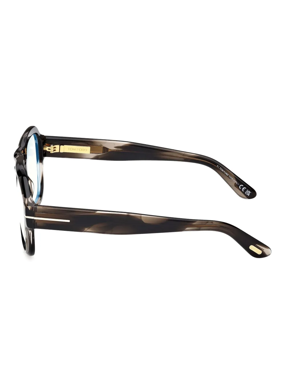 TOM FORD Eyewear Bril met rond montuur Bruin