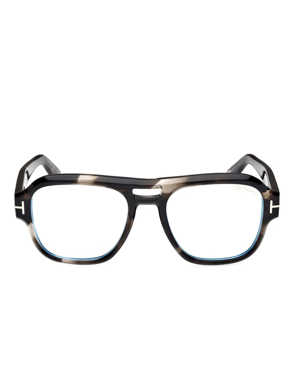 TOM FORD Eyewear round-frame glasses - Marrone