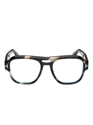 TOM FORD Eyewear トータスシェル パイロット メガネフレーム