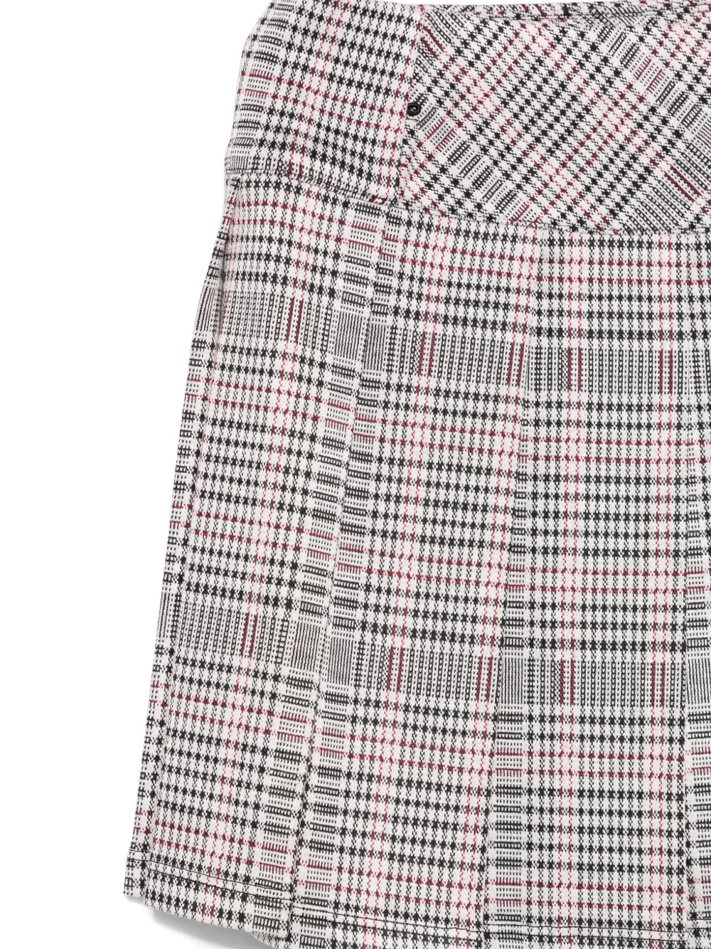 Liu •jo Plaid Pleated Skirt In White
