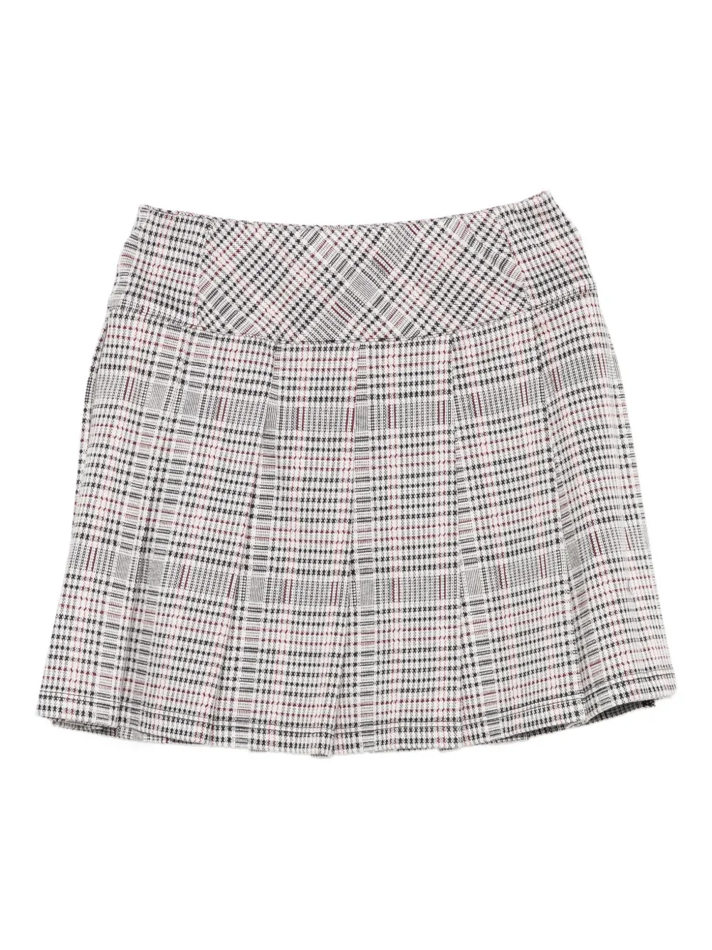 Liu •jo Plaid Pleated Skirt In White